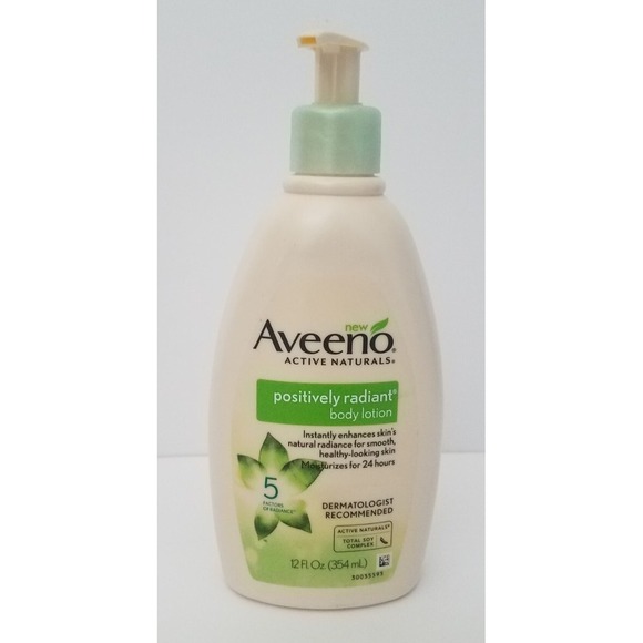 AVEENO Positively Radiant Body Lotion 5 Factors of Radiance Moisturize 12 OZ NEW